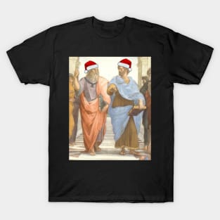 Philosophical Christmas Plato and Aristotle T-Shirt